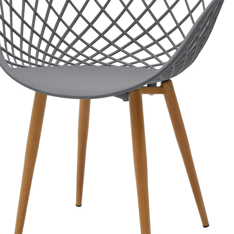 Armchair Ezra I pakoworld PP grey-natural leg