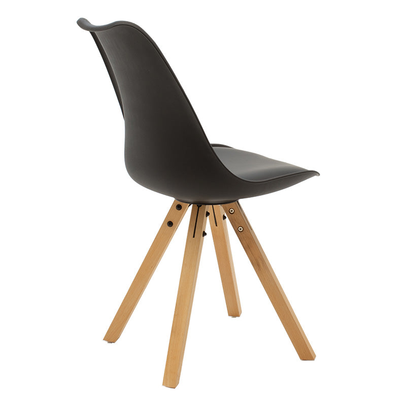 Chair Caron pakoworld PP black-natural leg