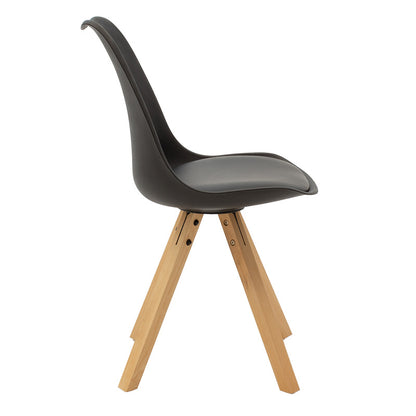 Chair Caron pakoworld PP black-natural leg