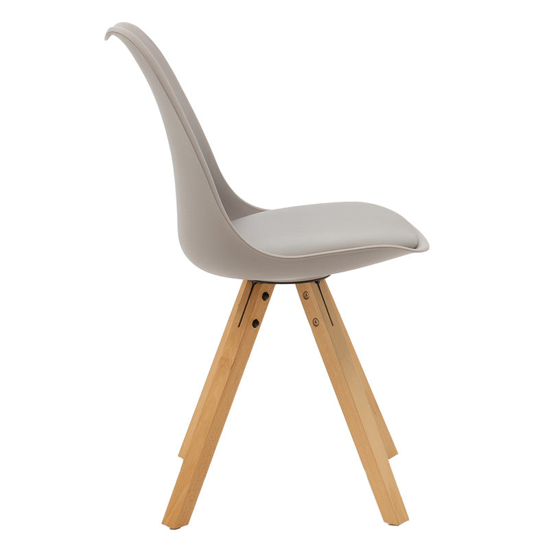 Chair Caron pakoworld PP grey-natural leg