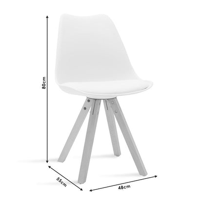 Chair Caron pakoworld PP grey-natural leg