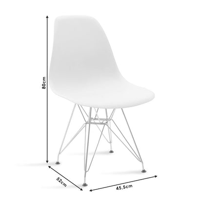 Chair Adelle pakoworld PP white-inox leg