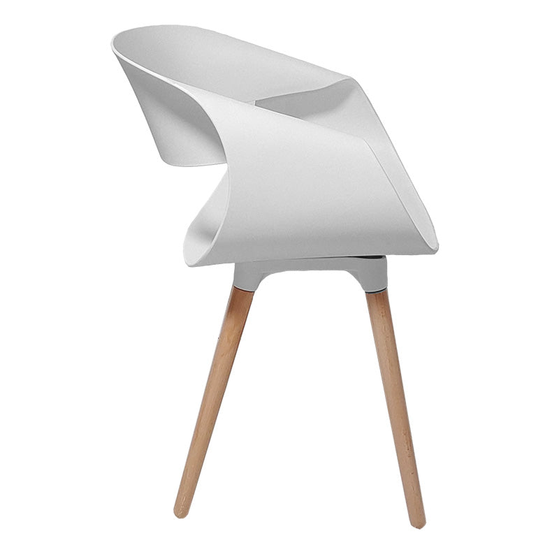 Armchair Aura pakoworld PP white-natural leg