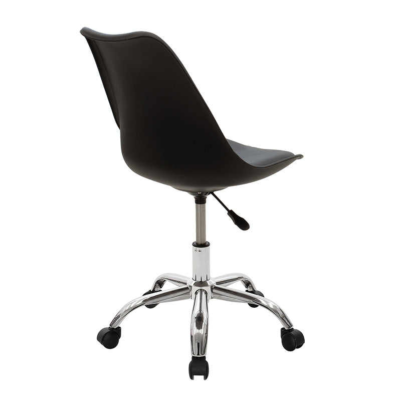 Office chair Gaston II pakoworld PP-PU in black color