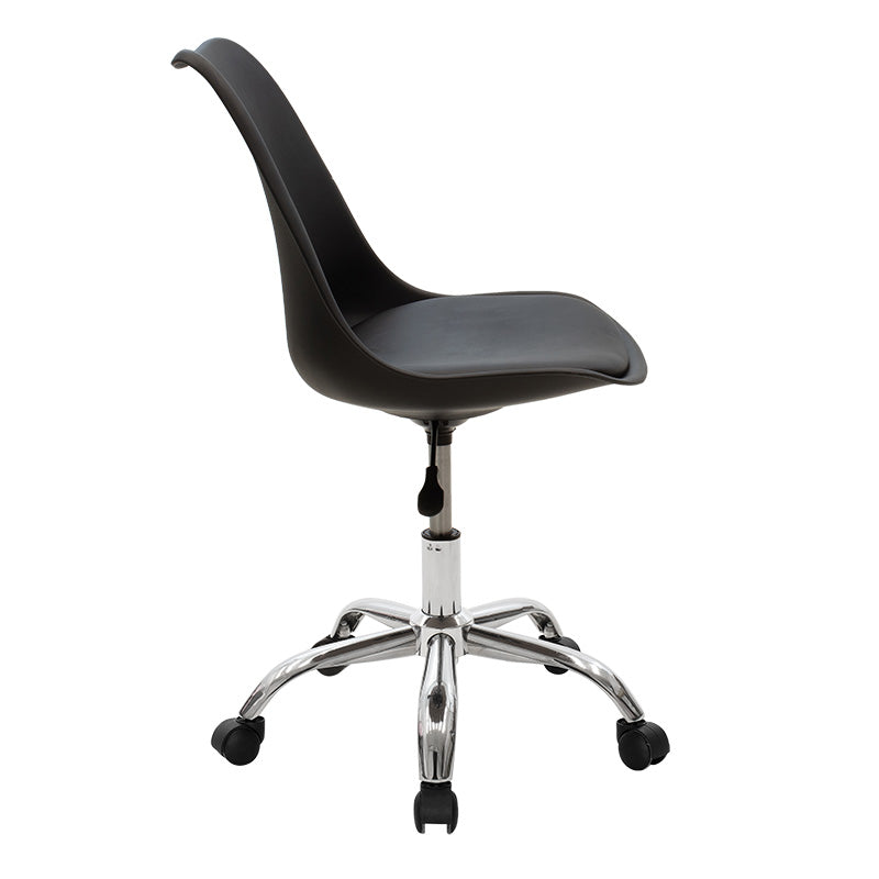 Office chair Gaston II pakoworld PP-PU in black color