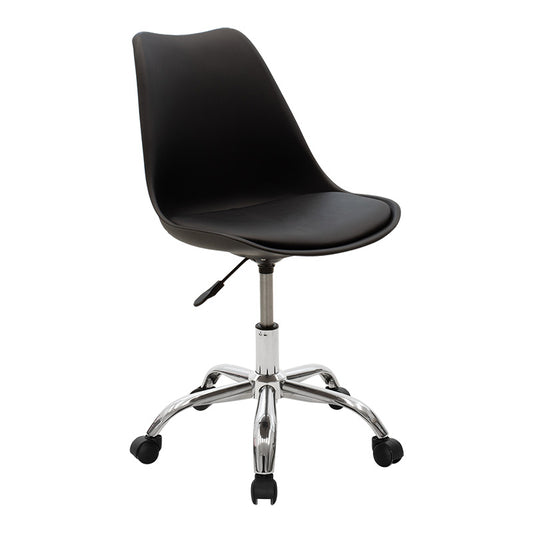 Office chair Gaston II pakoworld PP-PU in black color