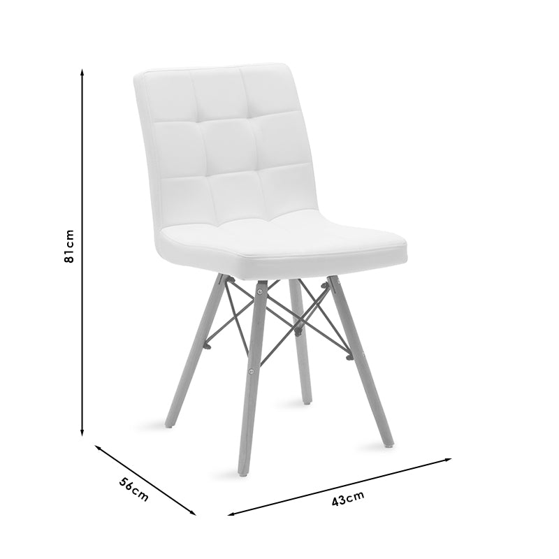 Chair Cian II pakoworld PU white-oak leg