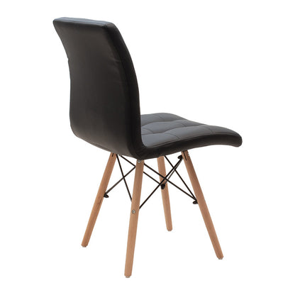 Chair Cian II pakoworld PU black legs in oak color