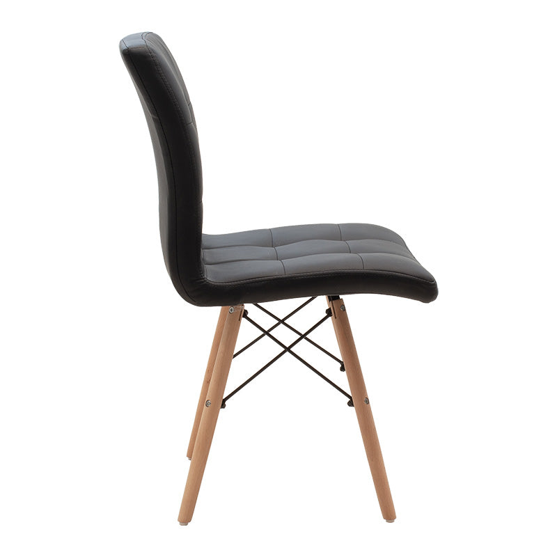 Chair Cian II pakoworld PU black legs in oak color