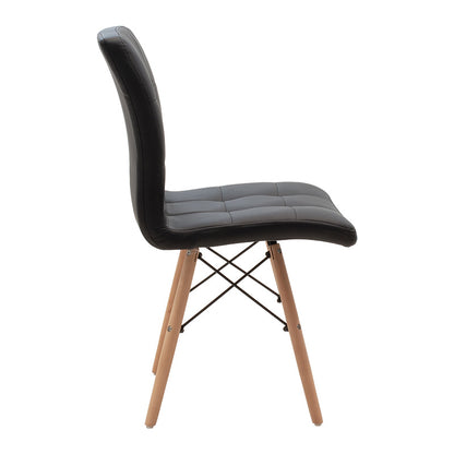 Chair Cian II pakoworld PU black legs in oak color