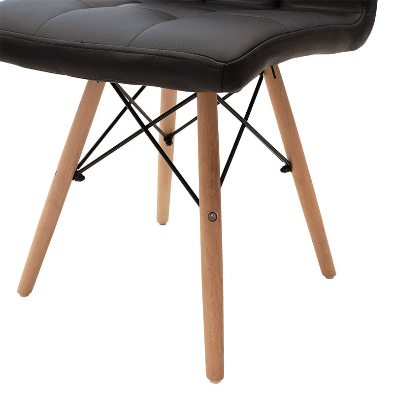 Chair Cian II pakoworld PU black legs in oak color