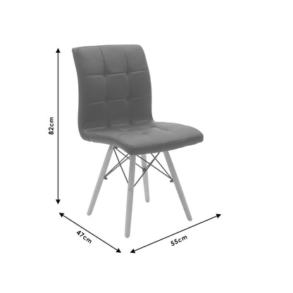 Chair Cian II pakoworld PU black legs in oak color