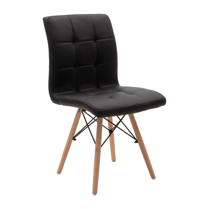 Chair Cian II pakoworld PU black legs in oak color