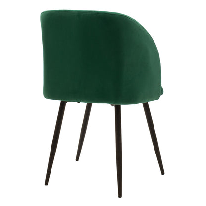 Armchair Oasis pakoworld velvet dark green - black legs