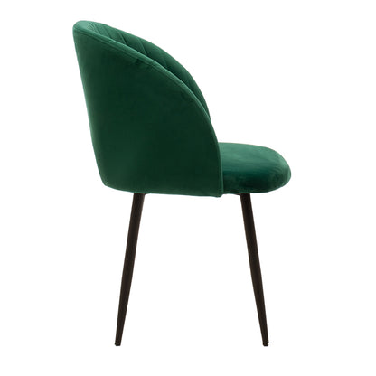 Armchair Oasis pakoworld velvet dark green - black legs