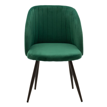 Armchair Oasis pakoworld velvet dark green - black legs