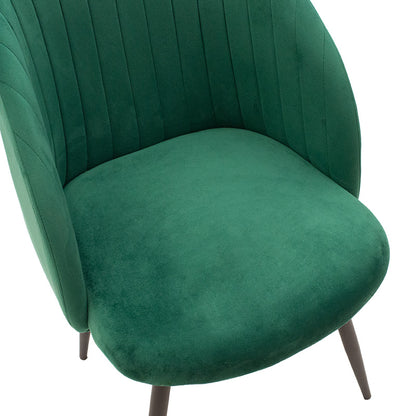 Armchair Oasis pakoworld velvet dark green - black legs