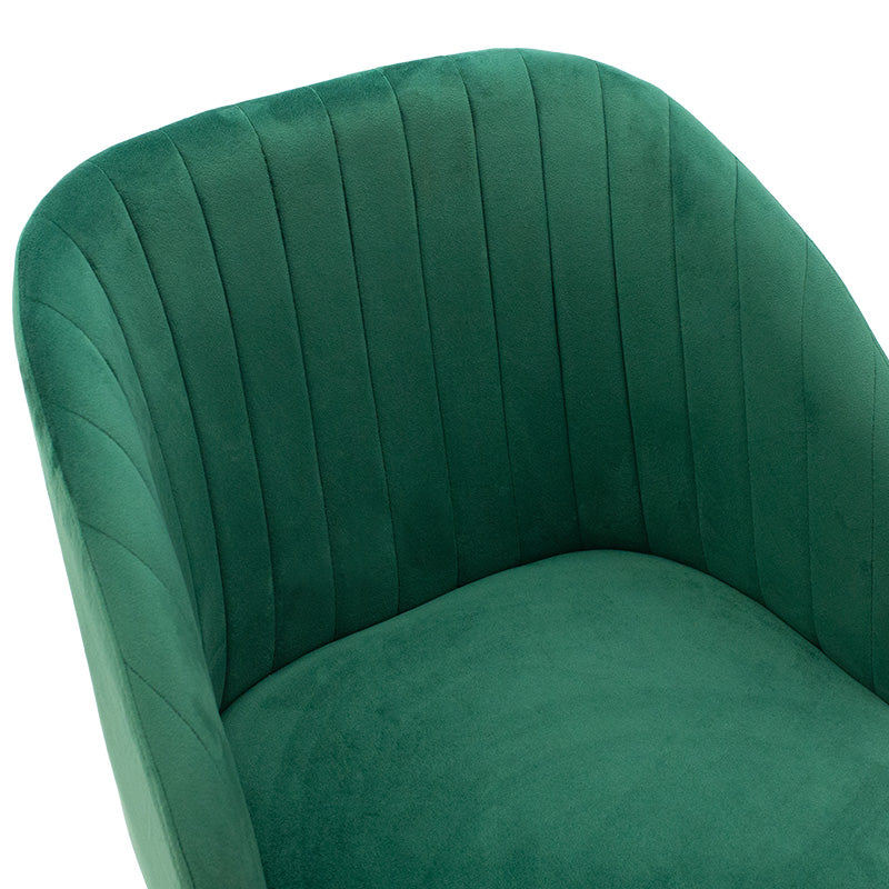 Armchair Oasis pakoworld velvet dark green - black legs