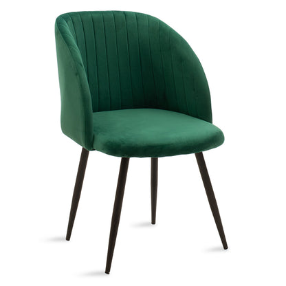 Armchair Oasis pakoworld velvet dark green - black legs