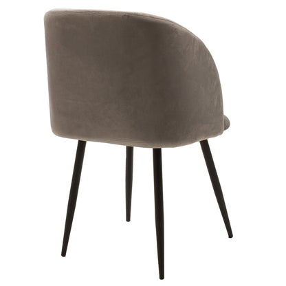 Armchair Oasis pakoworld velvet grey - black legs