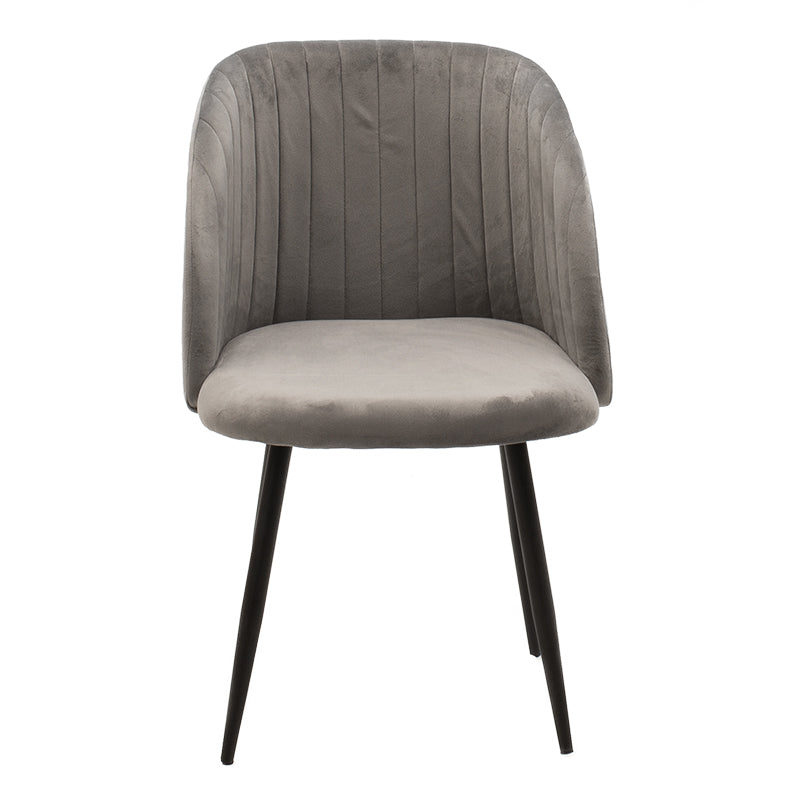 Armchair Oasis pakoworld velvet grey - black legs