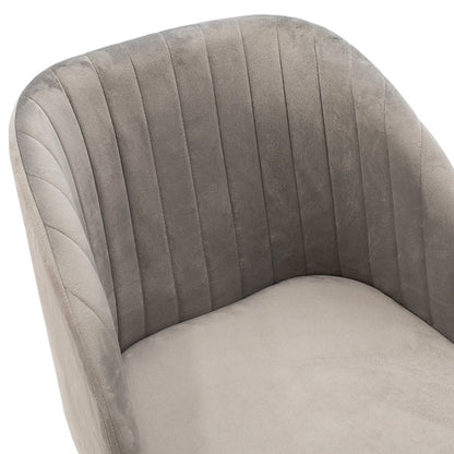 Armchair Oasis pakoworld velvet grey - black legs