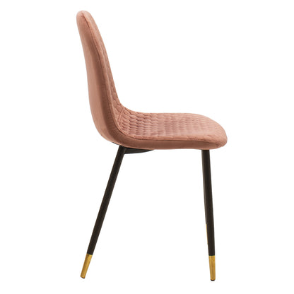 Chair Sila pakoworld velvet rotten apple-legs black-gold