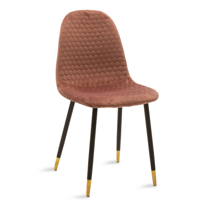 Chair Sila pakoworld velvet rotten apple-legs black-gold