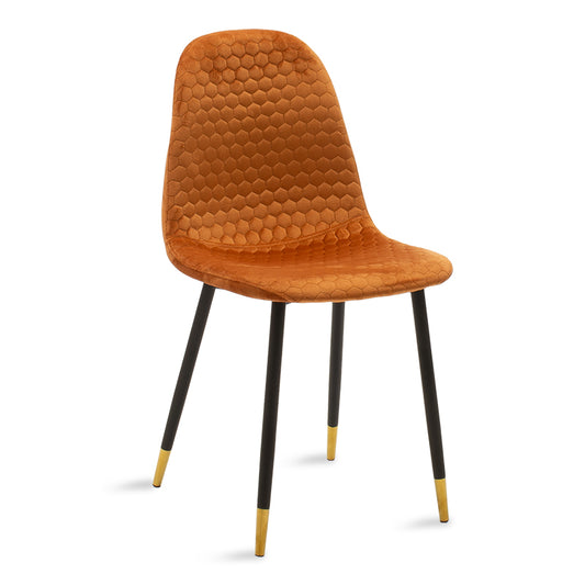 Chair Sila pakoworld velvet tile-legs black-gold