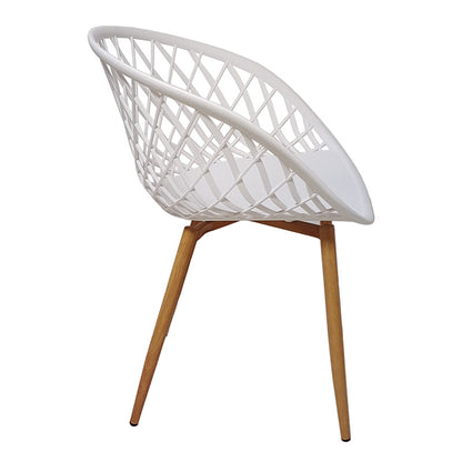 Armchair Ezra I pakoworld PP white-natural leg