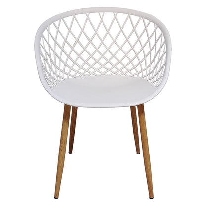 Armchair Ezra I pakoworld PP white-natural leg