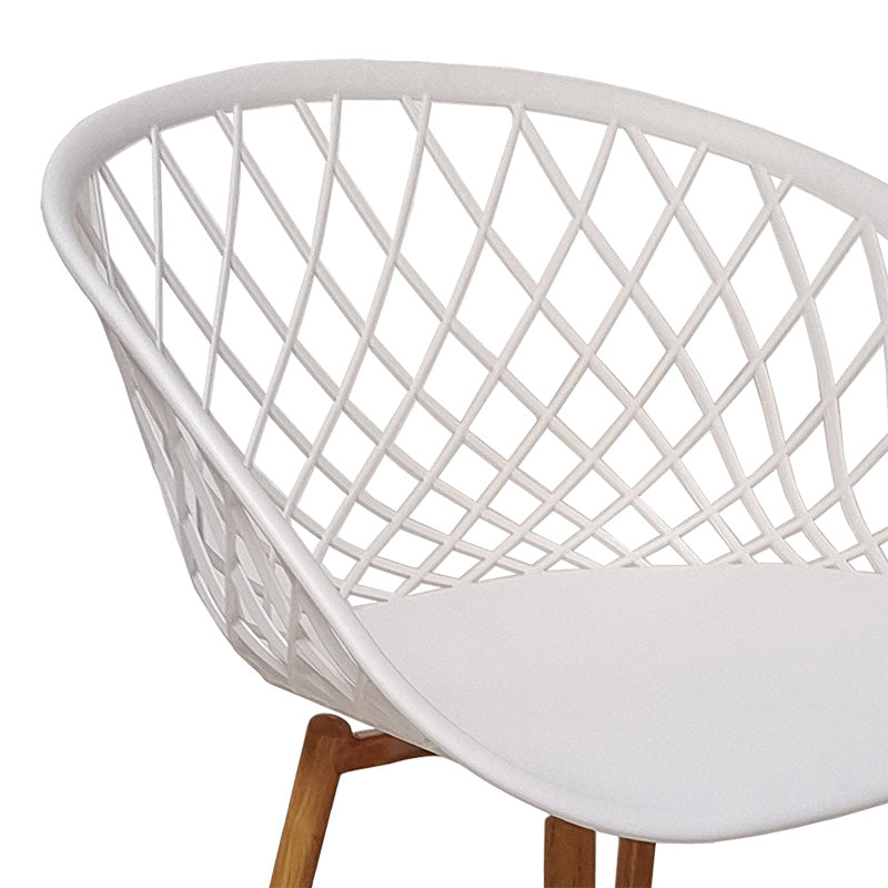 Armchair Ezra I pakoworld PP white-natural leg