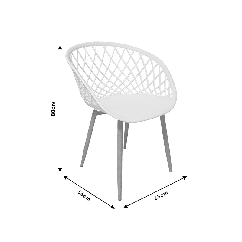 Armchair Ezra I pakoworld PP white-natural leg