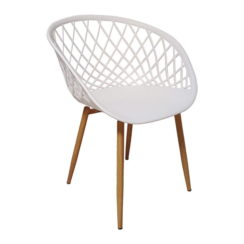 Armchair Ezra I pakoworld PP white-natural leg