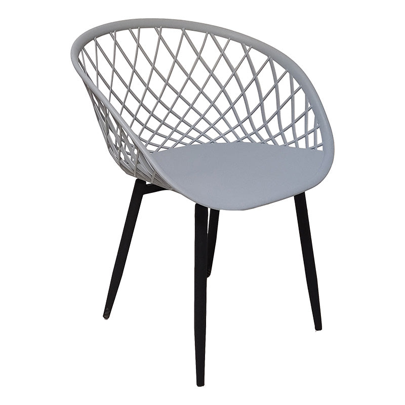 Armchair Ezra I pakoworld PP gray-black leg