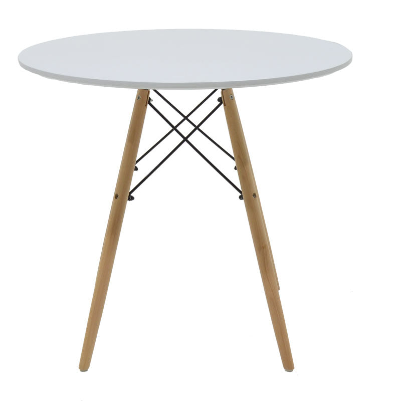 Dining table table Julita pakoworld MDF top white D80cm