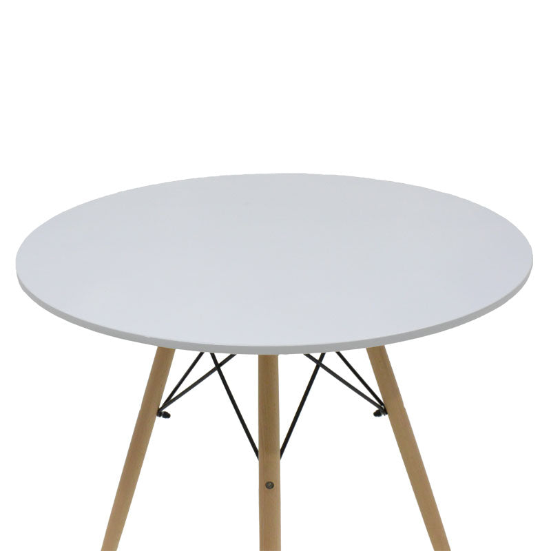 Dining table table Julita pakoworld MDF top white D80cm