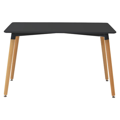 Dining table Natali MDF top black 120x80x75cm