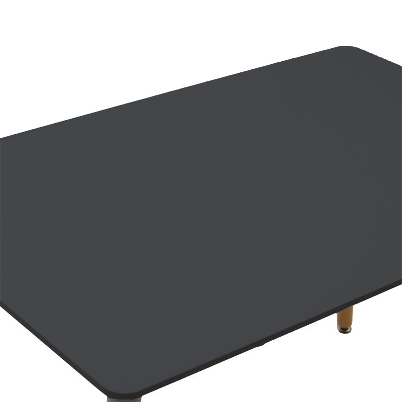 Dining table Natali MDF top black 120x80x75cm