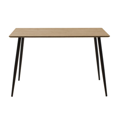 Dining table Cuba pakoworld MDF color sonoma-black 120x70x76εκ