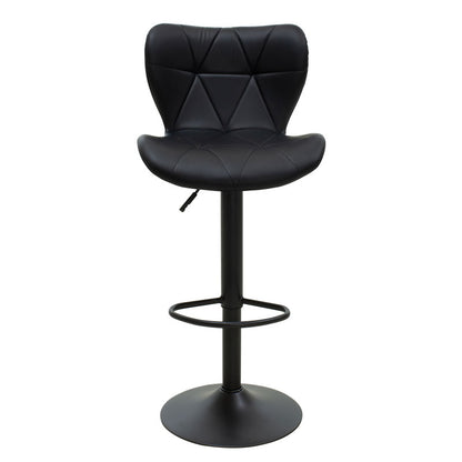 Bar stool Coozy pakoworld adjustable height black matte metal with PU in black