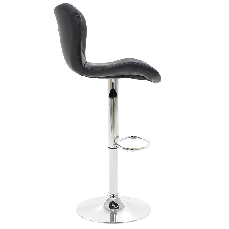 Bar stool Coozy pakoworld with pu  in black color metal chrome