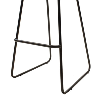 Bar stool Theo pakoworld metal black with PU in black color