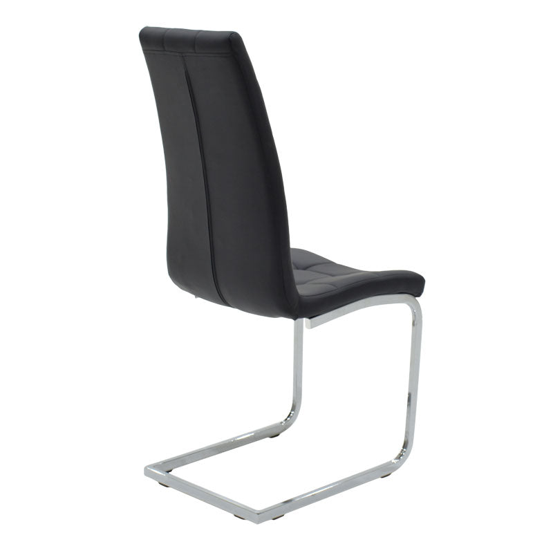 Chair Darrell pakoworld pu black - metal chrome 42x49x106cm