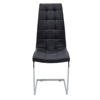 Chair Darrell pakoworld pu black - metal chrome 42x49x106cm