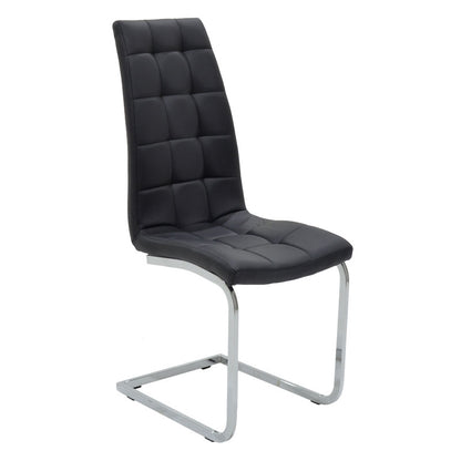 Chair Darrell pakoworld pu black - metal chrome 42x49x106cm