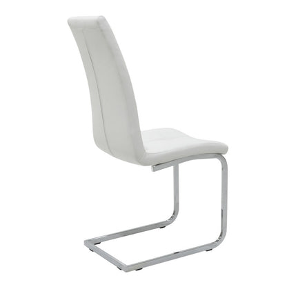 Chair Darrell pakoworld pu white-metal chrome 42x49x106cm