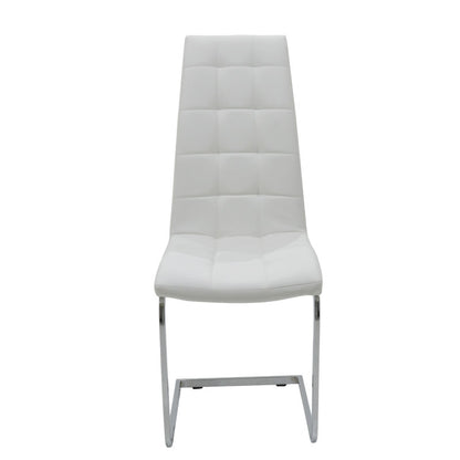 Chair Darrell pakoworld pu white-metal chrome 42x49x106cm