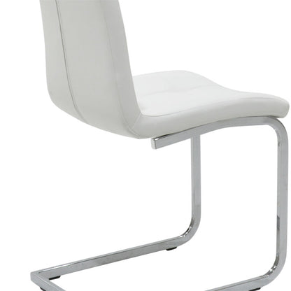 Chair Darrell pakoworld pu white-metal chrome 42x49x106cm