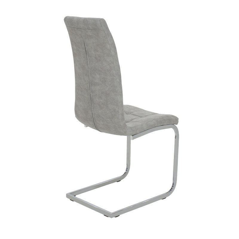 Chair Darrell pakoworld antique gkey pu-metal chrome 42x49x106cm